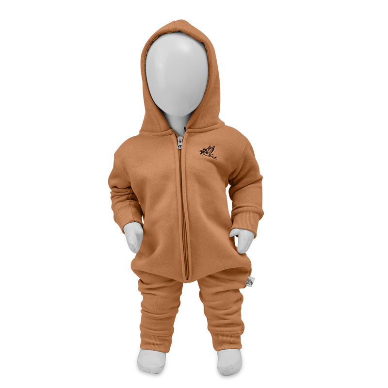 Teddy Brown Hooded Romper