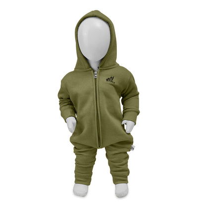 Olive Green Hooded Romper