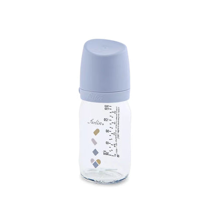Farlin Wide-Neck Glass Feeding Bottle 160ml – Blue