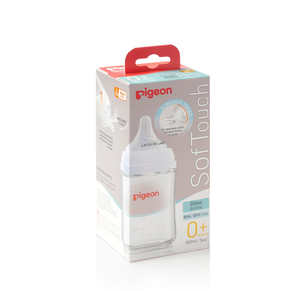 Softouch Wide Neck Glass Feeder 160ML