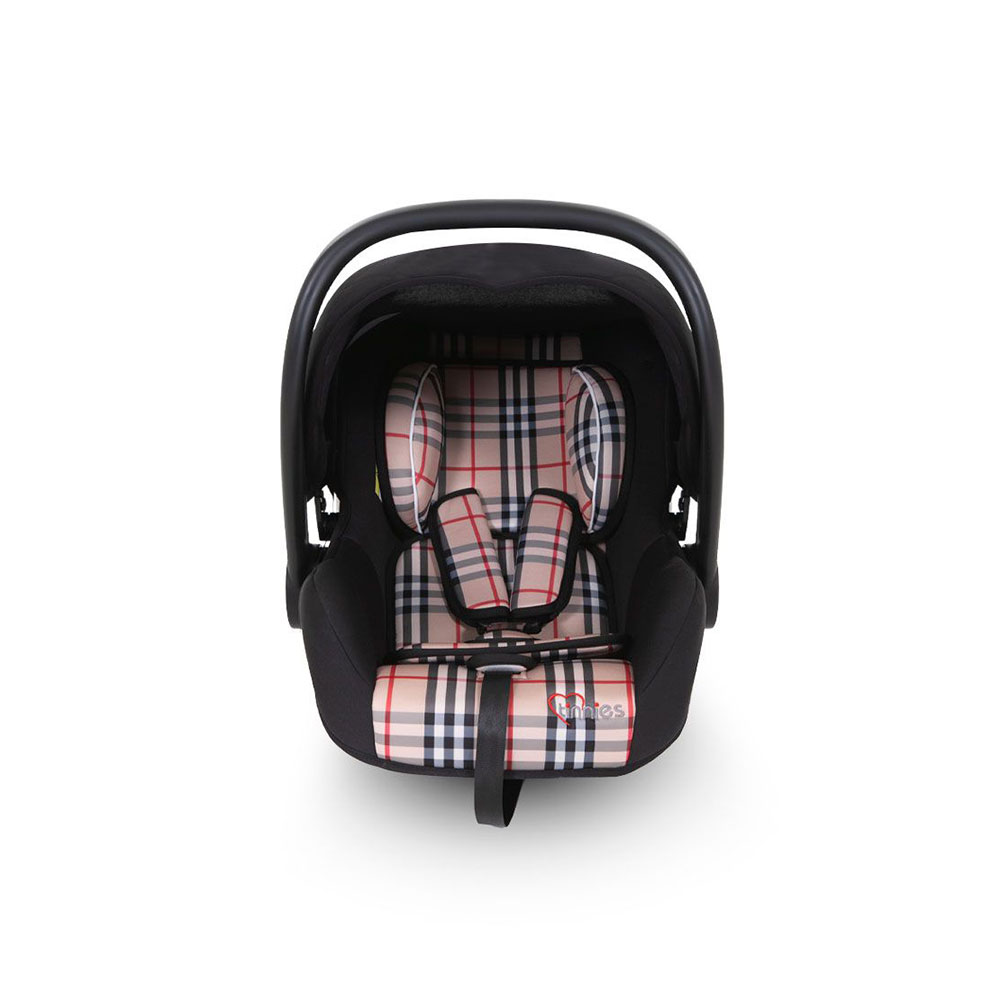 Baby Carry Cot – Beige Check
