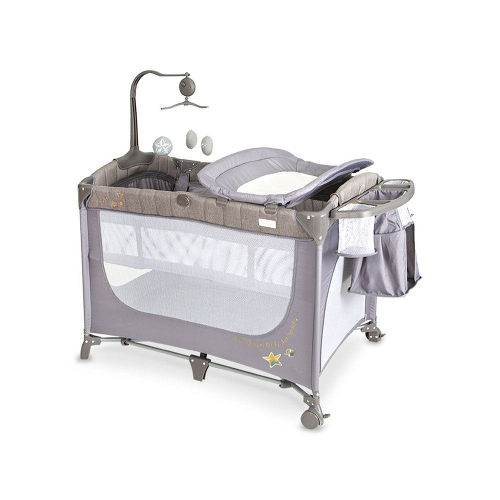 DROP SIDE PLAY PEN – GREY