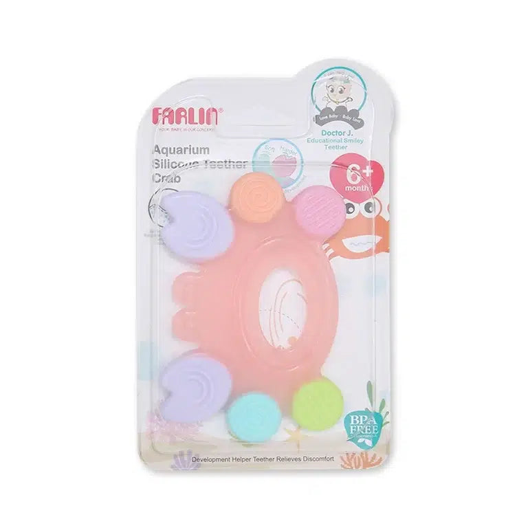 Farlin Silicone Teether – Peach Crab
