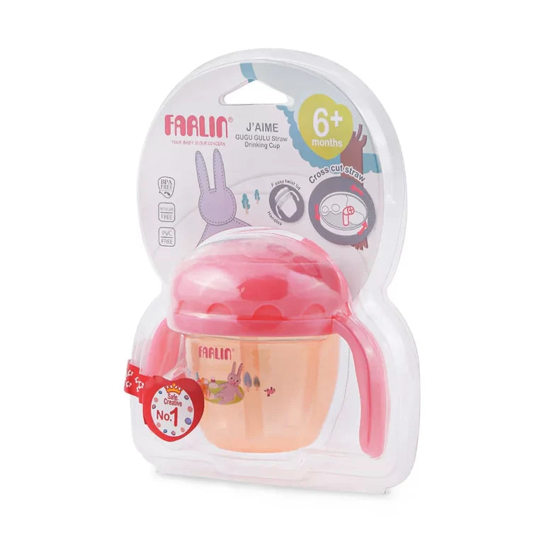 Farlin Straw Training Cup – Pink