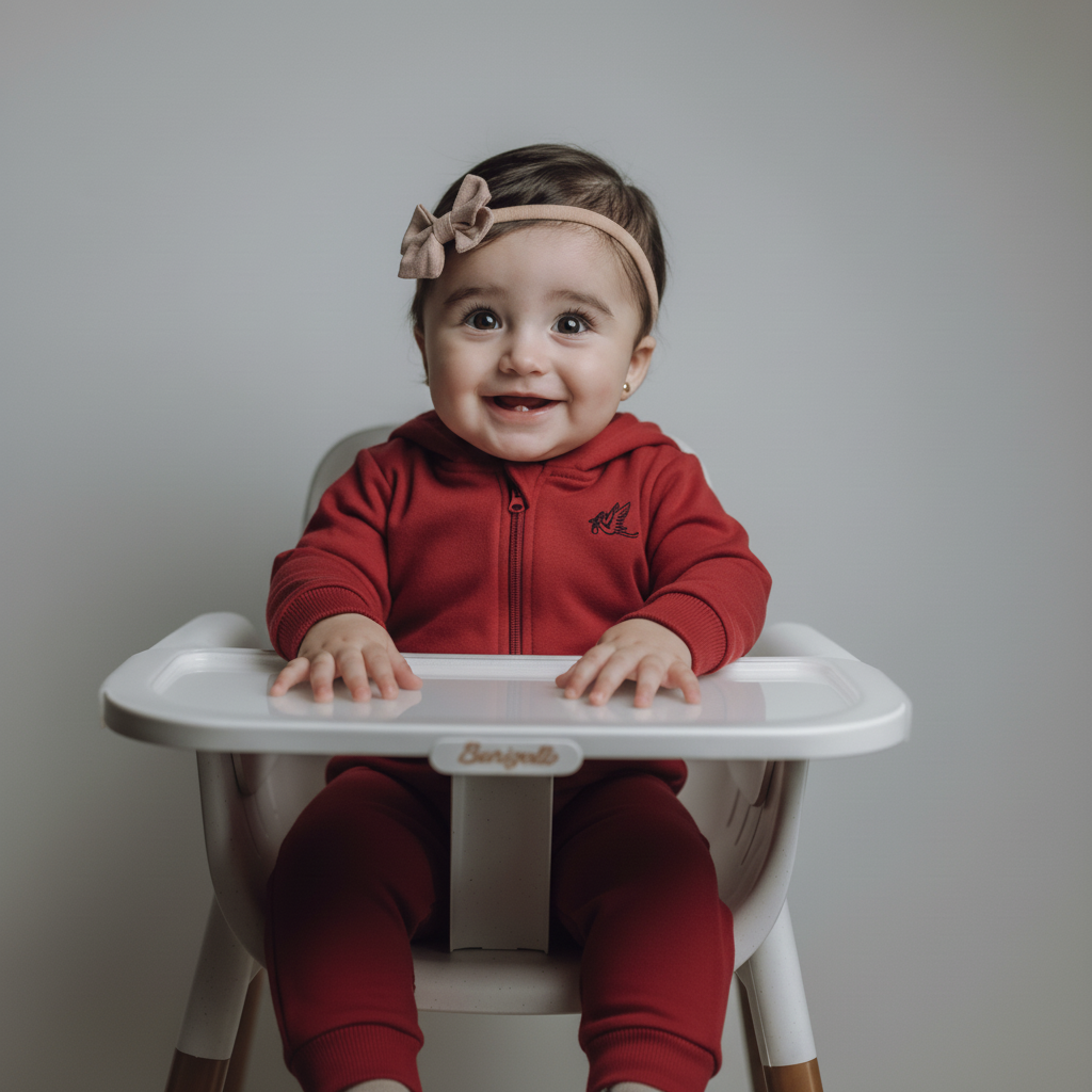 Baby Boy and Girl Winter Maroon Hooded Romper – Warm Cotton Hooded Romper for Infant