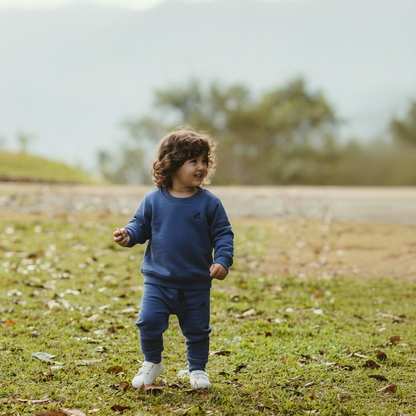Baby Boy and Girl Winter blue Sweatshirt and Trouser – Warm Cotton Sweatshirt and Trouser for Kids