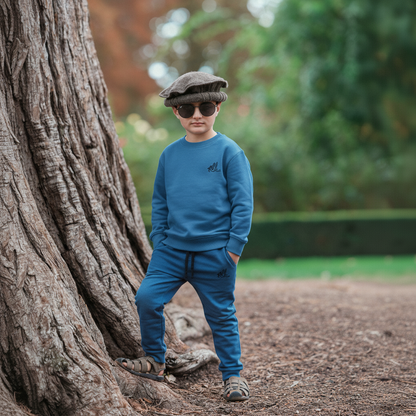Baby Boy and Girl Winter blue Sweatshirt and Trouser – Warm Cotton Sweatshirt and Trouser for Kids