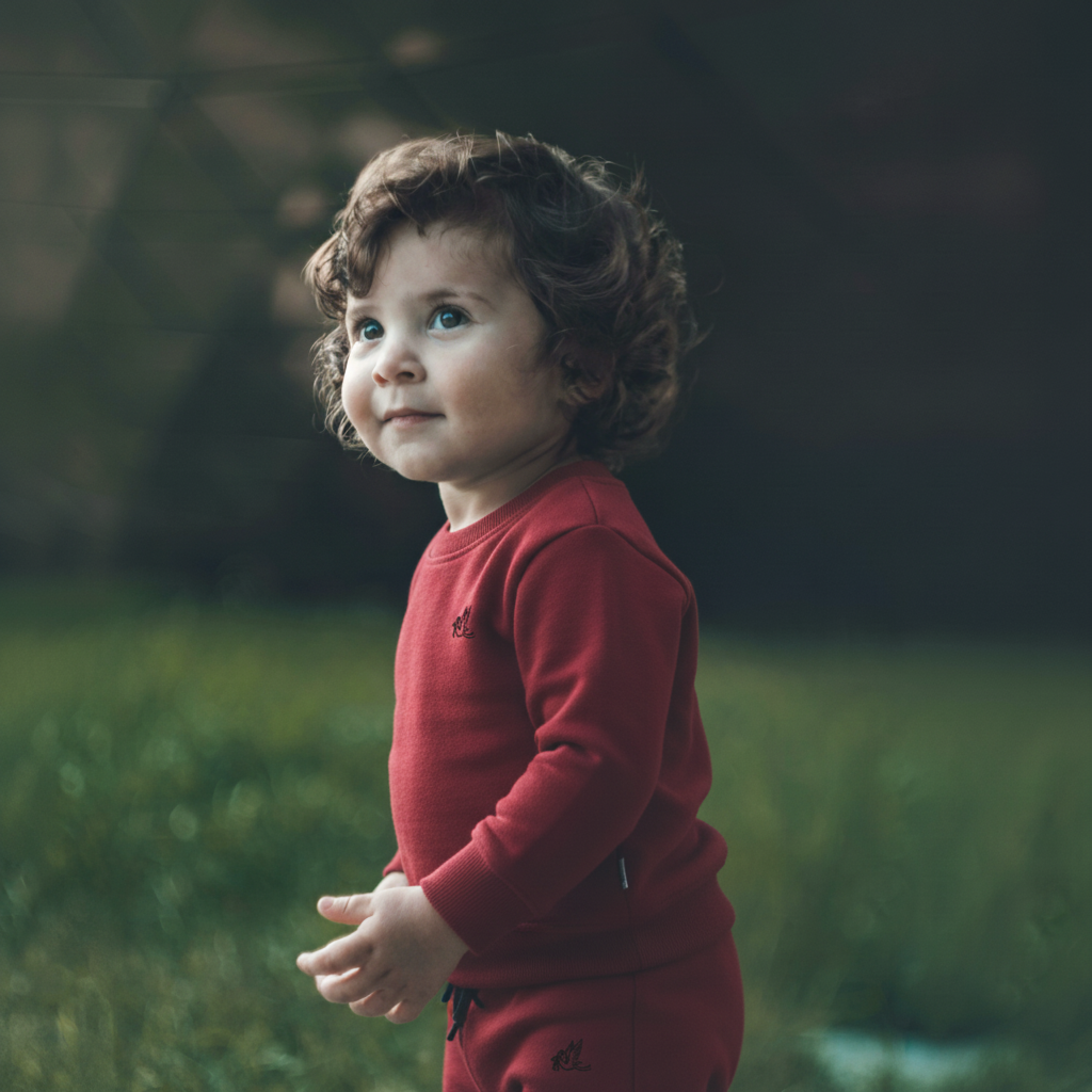 Baby Boy and Girl Winter Maroon Sweatshirt and Trouser – Warm Cotton Sweatshirt and Trouser for Kids
