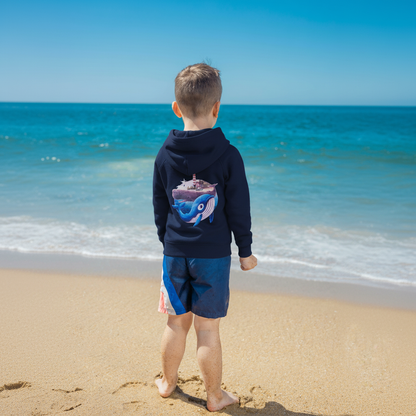 Baby Boy and Girl Winter Navy Blue Hoodie – Warm Cotton Hoodie for Kids