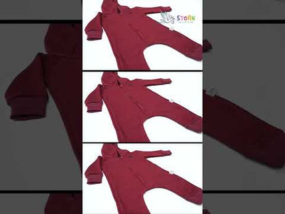 Maroon Hooded Romper