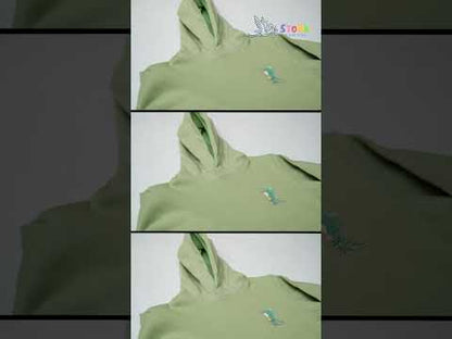 Dino Green Hoodie - Fleece Fabric