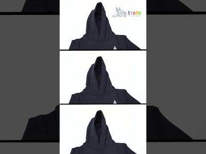 Navy Blue Fleece Hoodie - Whale Theme