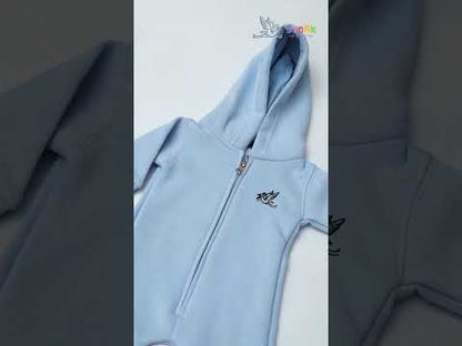 Baby Blue Hooded Romper