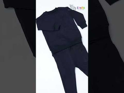 Navy Blue Sweat Shirt Set