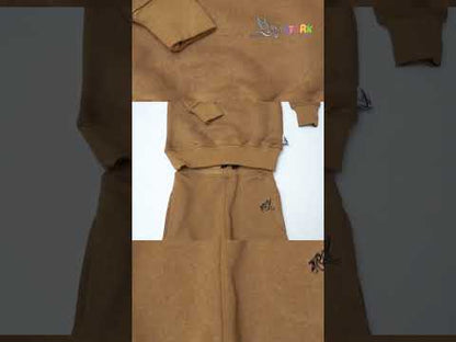 Teddy  Brown Sweat Shirt Set