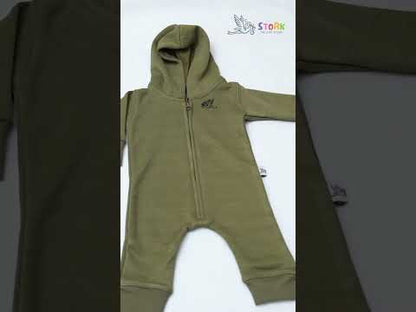 Olive Green Hooded Romper
