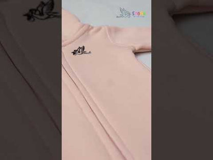 Baby Pink Hooded Romper